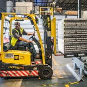 person using forklift