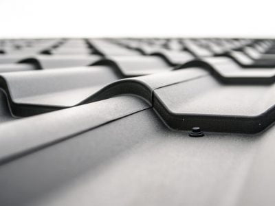 architecture black and white corrugated pattern